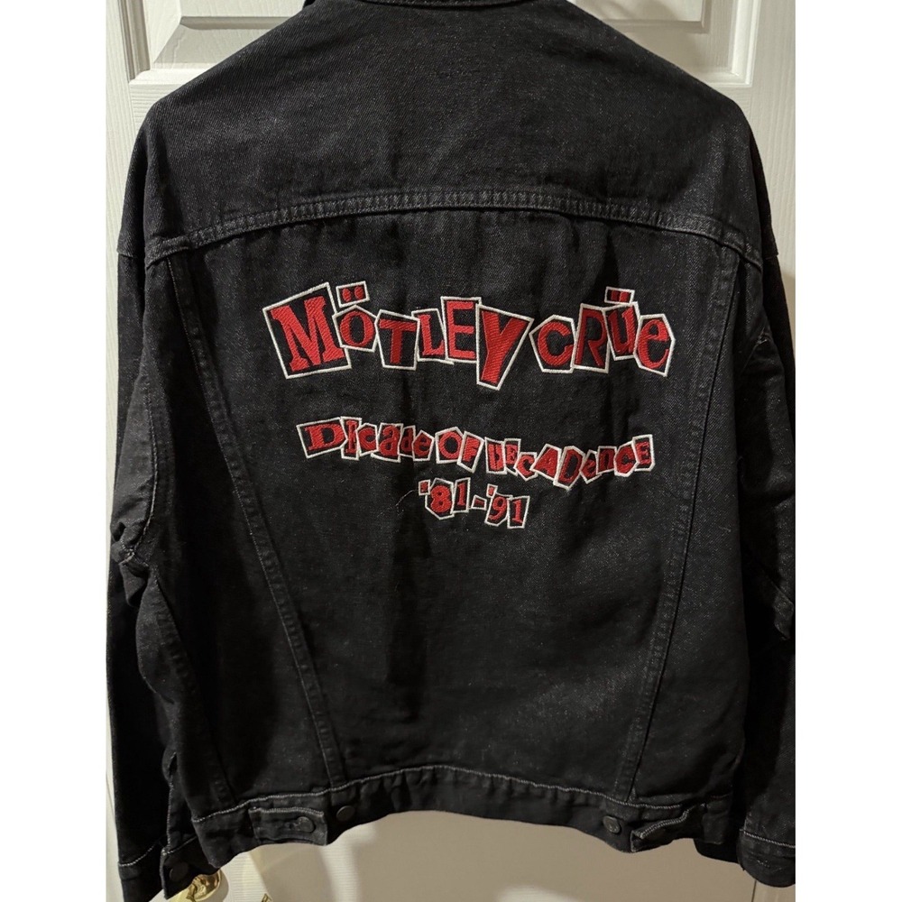 Vintage 1991 Motley Crue Decade of Decadence '81-'91 Brockum Denim Jacket M